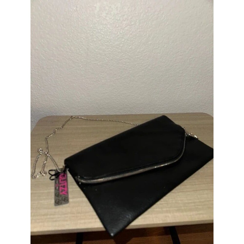 NWT Glitzy Purse Clutch Bag Crossbody Silver Tassel Zip Envelope Evening
